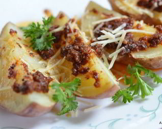 Картофель в заправке с вялеными помидорами