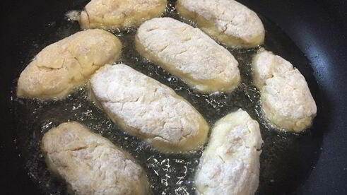 картофельные крокеты с куриным фаршем