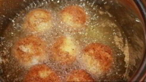 картофельные крокеты с ветчиной