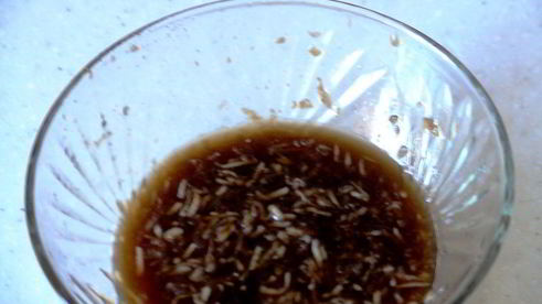 картошка с ребрышками в имбирно-медовой глазури с соусом цацики