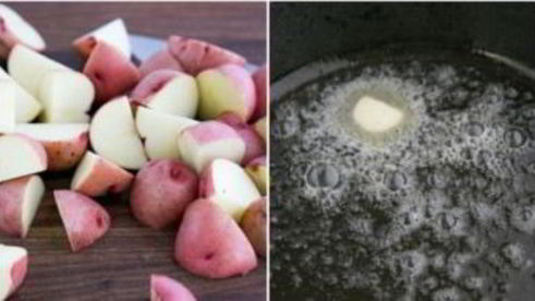 молодой картофель обжаренный