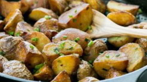 молодой картофель обжаренный