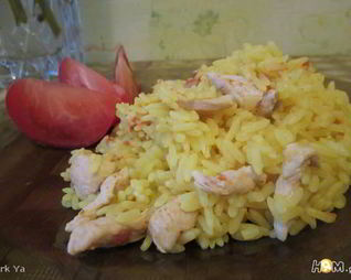 Пикантный рис с курицей