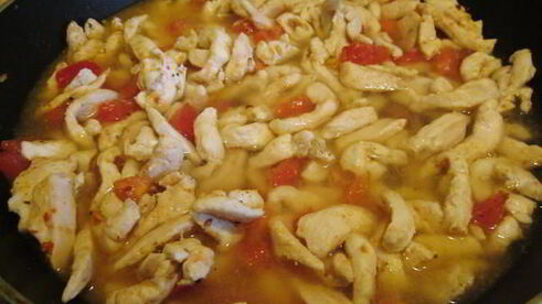 пикантный рис с курицей