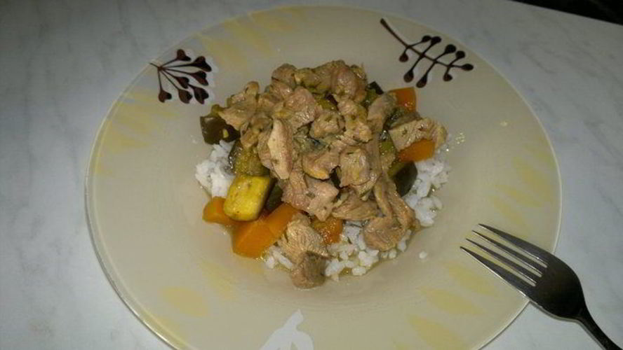 Рецепт риса по-тайски с бедром индейки