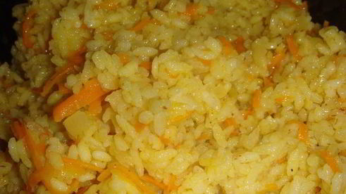 рис с мясом в булочке