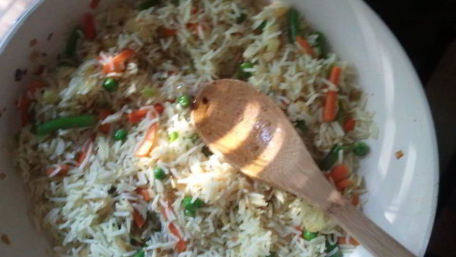 Рецепт риса с замороженными овощами
