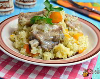 Рис со свиными ребрышками в мультиварке