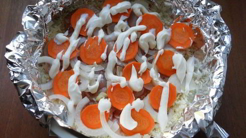 шафрановый рис с курицей и сыром на пару в мультиварке