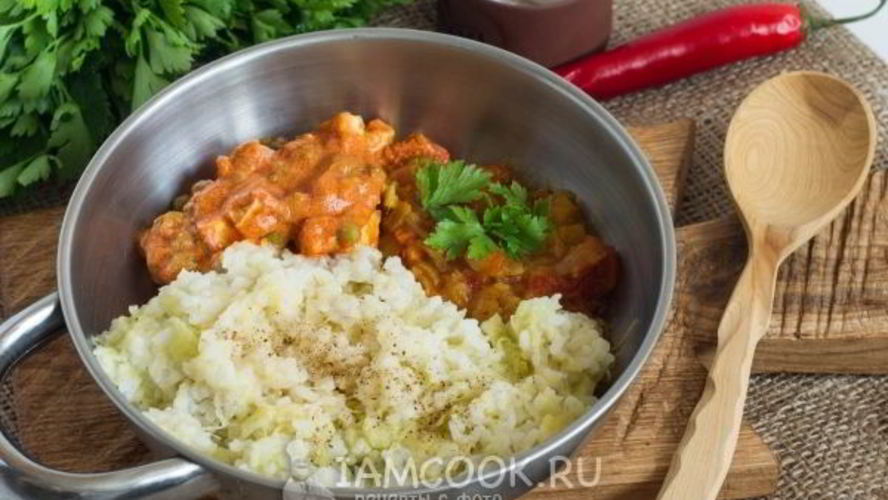 Рецепт сырного риса с кабачками