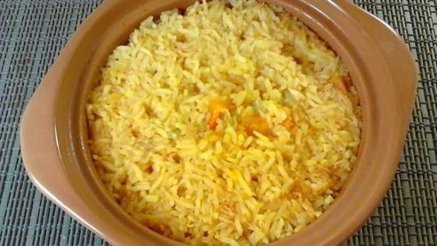 тушеный рис с тыквой