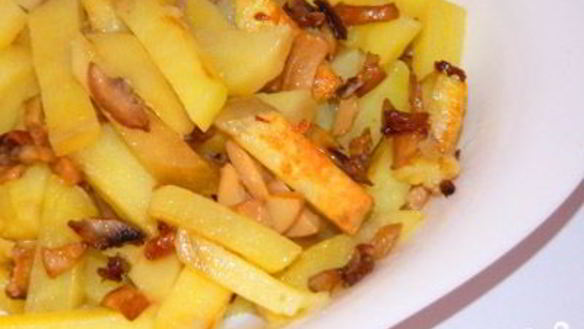 Рецепт Жареной картошки с шампиньонами