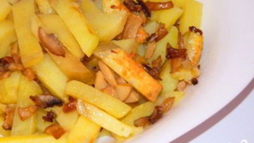 Рецепт жареной картошки с шампиньонами