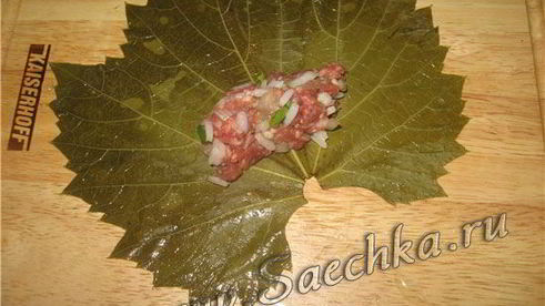 долма из виноградных листьев в мультиварке