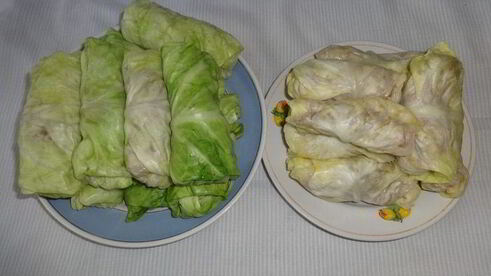 голубцы из молодой капусты с фаршем и чечевицей