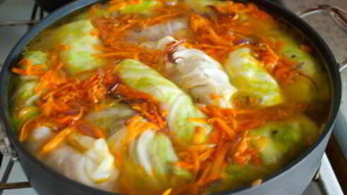 голубцы с мясом и рисом