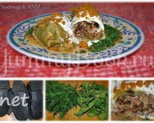 Голубцы с мясом, перловкой и грибами