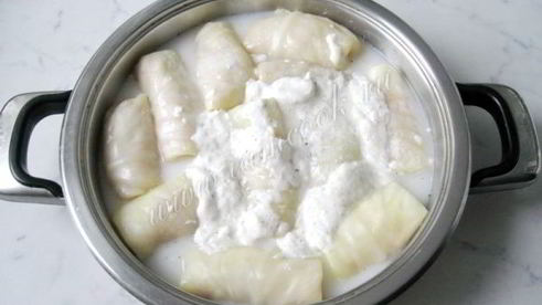 голубцы в сметанном соусе