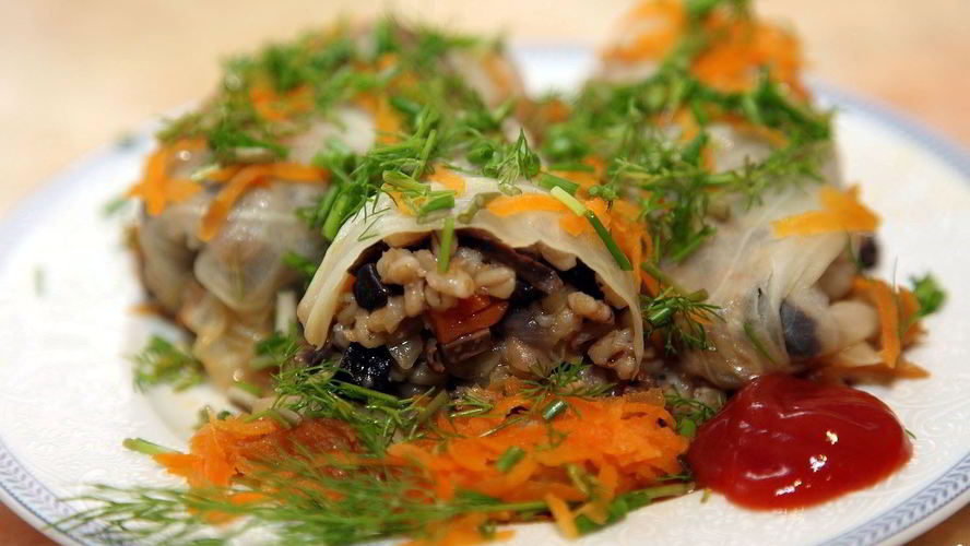 Рецепт голубцов вегетарианских с грибами