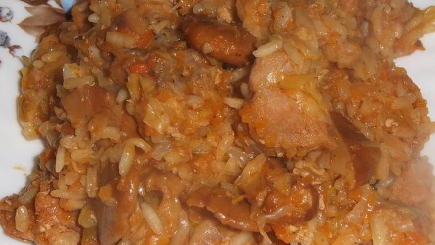 Рецепт ленивых голубцов с лисичками и гузками индейки