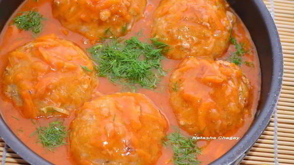 Рецепт Ленивых голубцов в томатном соусе