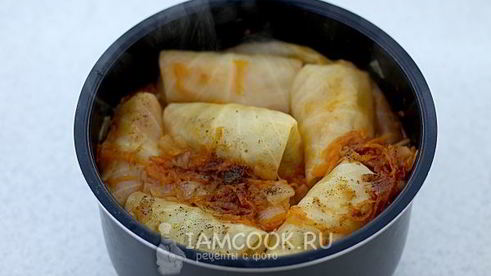 постные голубцы с грибами и рисом