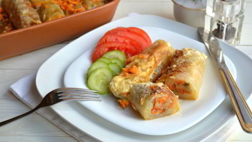 постные голубцы с рисом