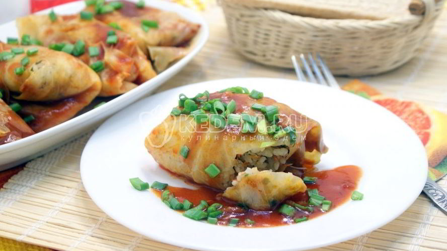 Рецепт постных голубцов