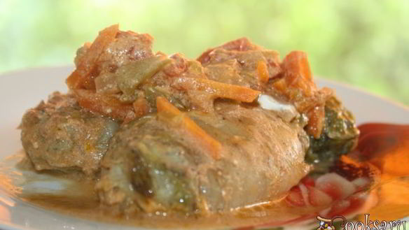 Рецепт Весенних голубцов из фарша со свежей зеленью