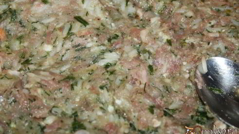 весенние голубцы из фарша со свежей зеленью