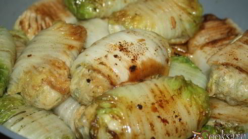 весенние голубцы из фарша со свежей зеленью