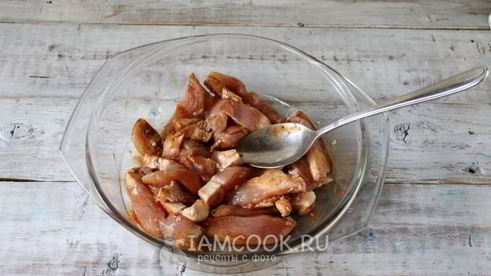 гречневая лапша с курицей и овощами