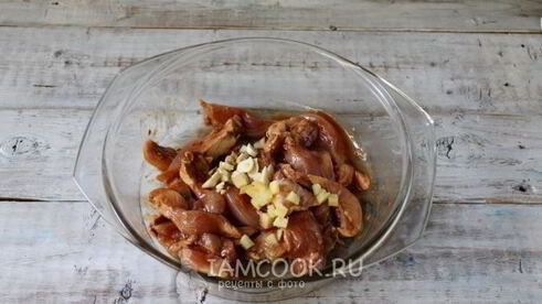 гречневая лапша с курицей и овощами