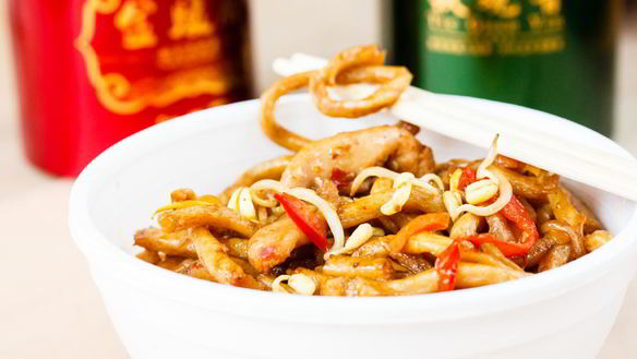 Рецепт Гречневой лапши с курицей терияки