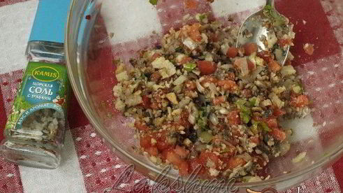 фаршированные шампиньоны с пикантной начинкой