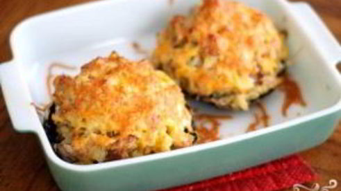 грибы, фаршированные овощной начинкой