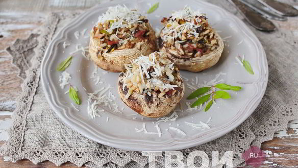 Рецепт Грибов, фаршированных рисом