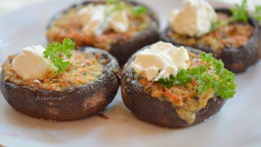 Рецепт грибов с начинкой