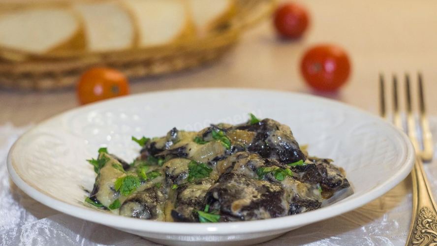 Рецепт грибов в сметане в духовке запеченные с сыром