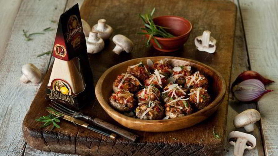 Рецепт грибов, запеченных с перцем и миндалем