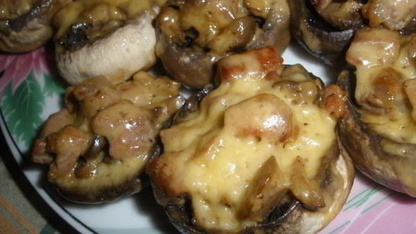 Рецепт Шампиньонов фаршированных курицей