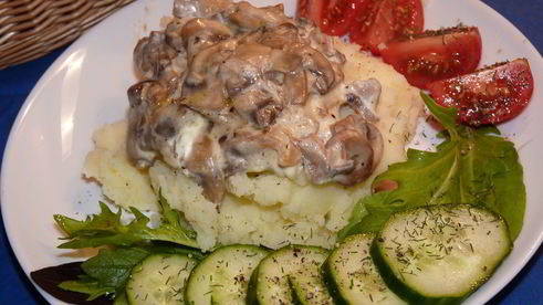 шампиньоны в сметане