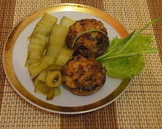 Шампиньоны, запеченные с сыром