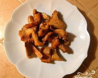 Тушеные лисички