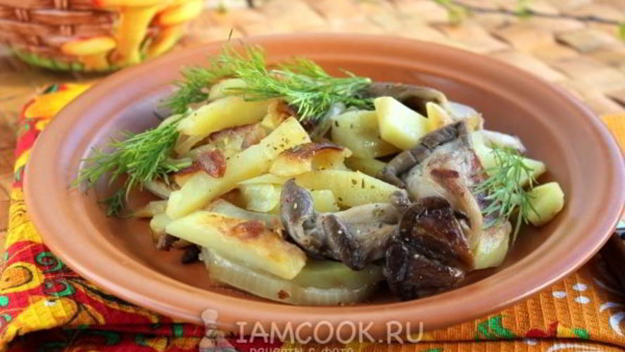 Рецепт вешенок жареных с картошкой