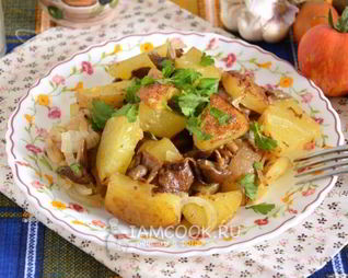 Жареные опята с картошкой