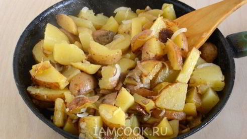 жареные опята с картошкой