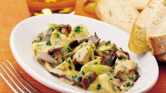 Рецепт Грибного гуляша в винно-перечном соусе