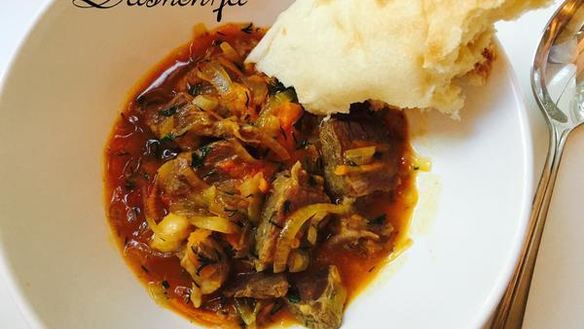 Рецепт Гуляша из отварного мяса