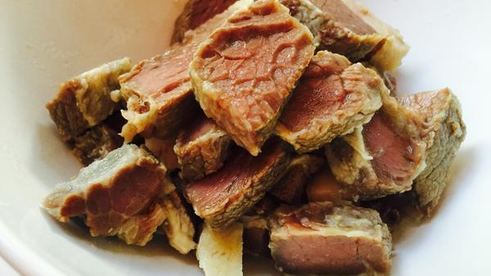 гуляш из отварного мяса